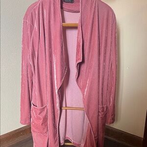 Amaryllis Rose Velvet Cardigan